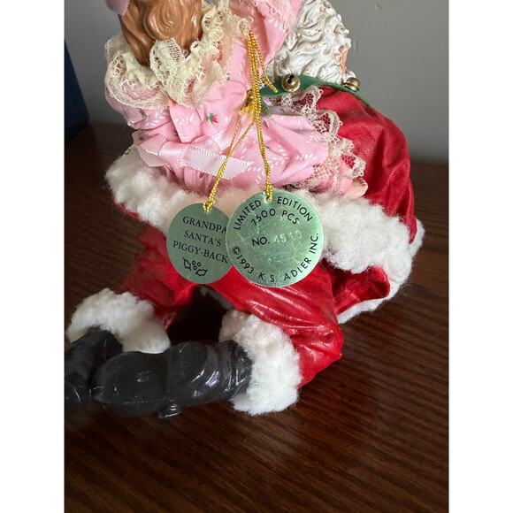 VTG Fabriche Kirk Adler KSA Collectibles Ltd Edition 'Grandpa Santas Piggy Back' - Picture 9 of 13